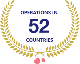 Operations in 52 Countries